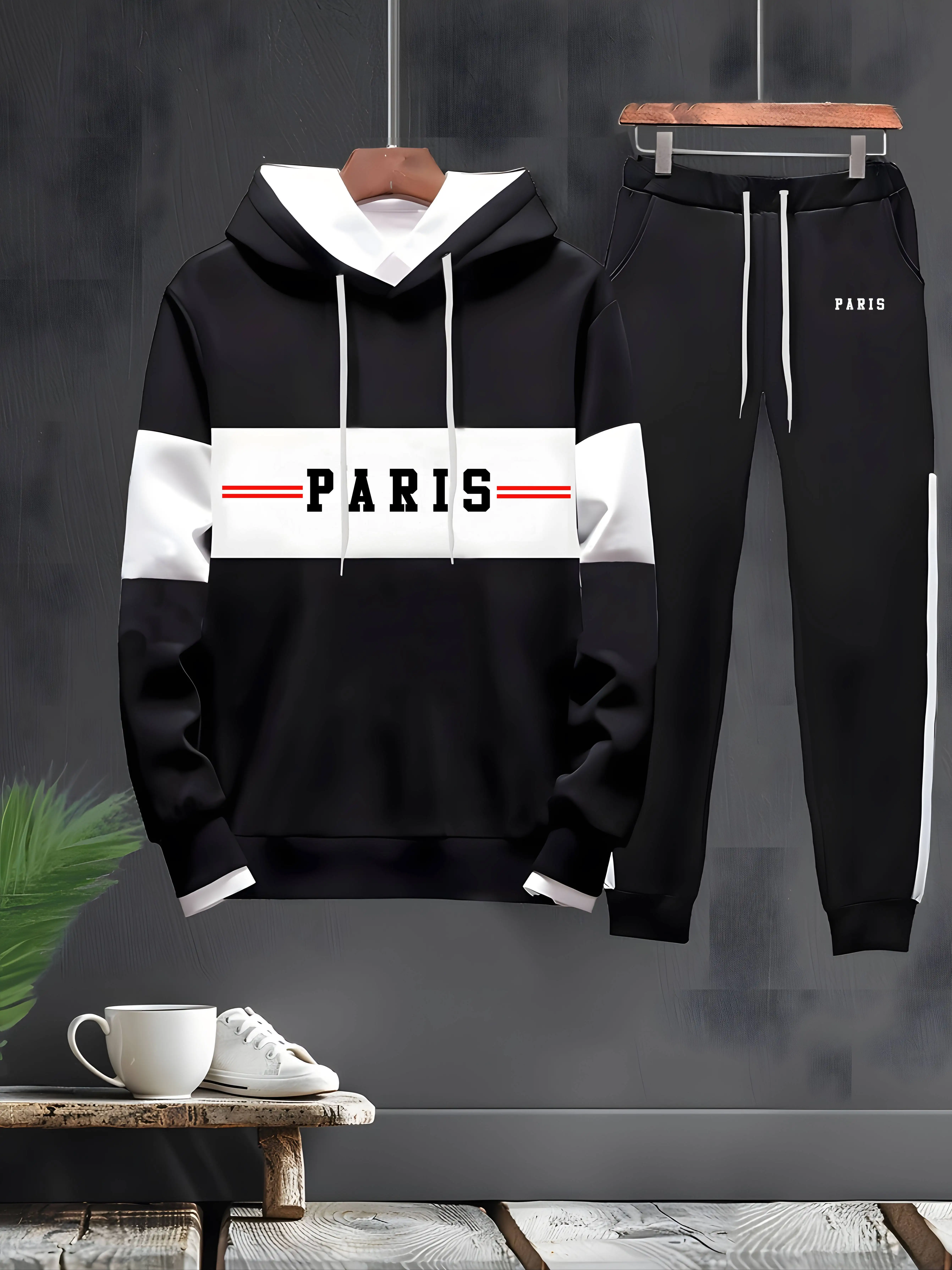 

2025-26 Autumn/Winter New Y2K Sports Set Hoodie Pants Men's Fashion Oversized Comfortable Daily Street Two Piece Set