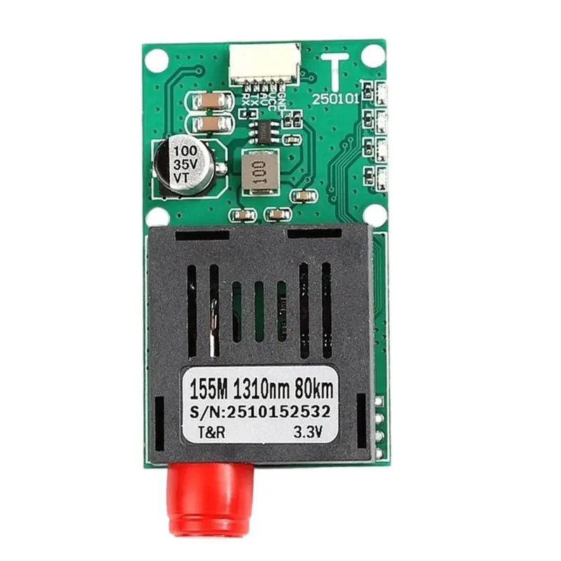 B04C-Fiber Optic Transceiver Module 80KM TTL FC Interface Optical Terminal Equipment AV/VCC/GND TX