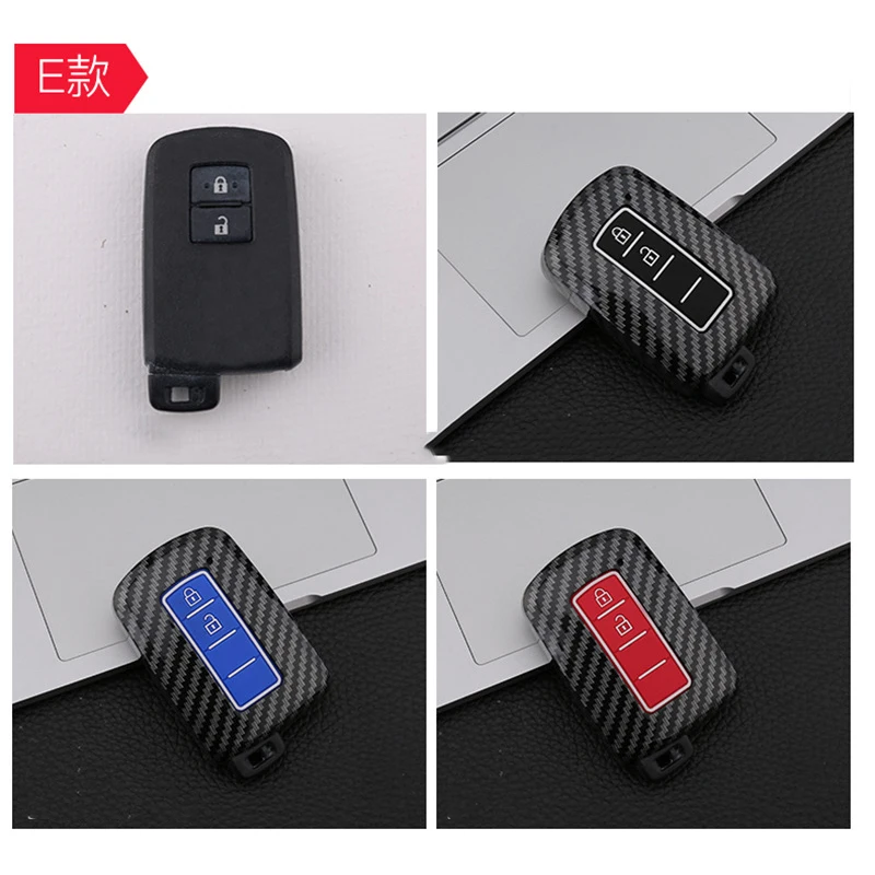 New Carbon ABS 2/3/4 Button Car Key Case Cover For Toyota RAV4 Highlander Avalon Sequoia Tundra Tacoma 4Runner Land Cruise Prius