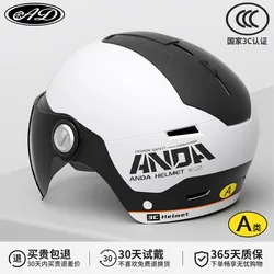 Fashion Light Bike Helmet Electric Car Men and Women Summer Sun Protection Half Helmet Cascos Para Moto  Motorcycle Accessories