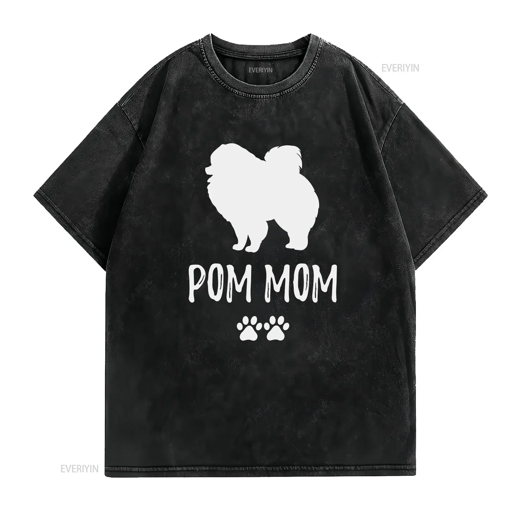 Funny Pom Pomeranian T Shirt Size S 5XL vintage Washed Unisex designer clothes Breathable Stylish Versatile homme fashion Soft