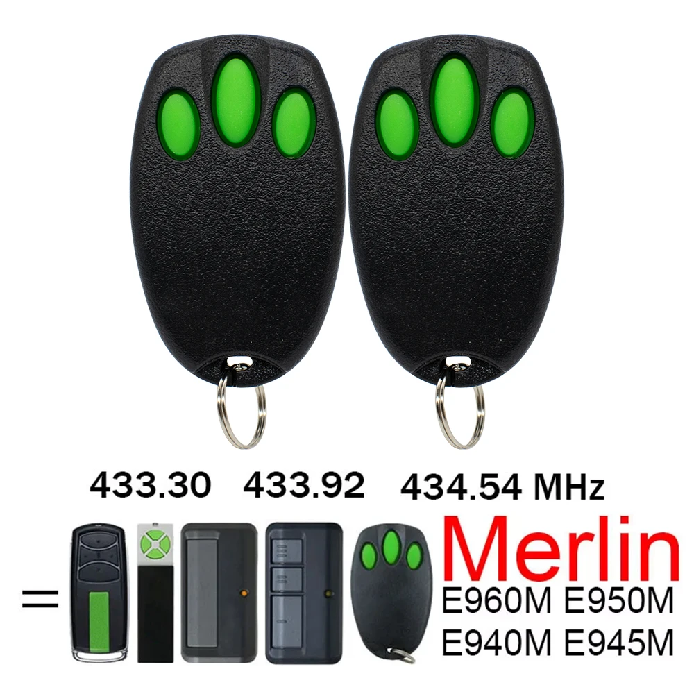 1/2pcs Merlin Premium E960M E940M E950M E945M Security+2.0 Garage Door Remote Control Garage Door Opener 433.30 433.92 434.54MHz