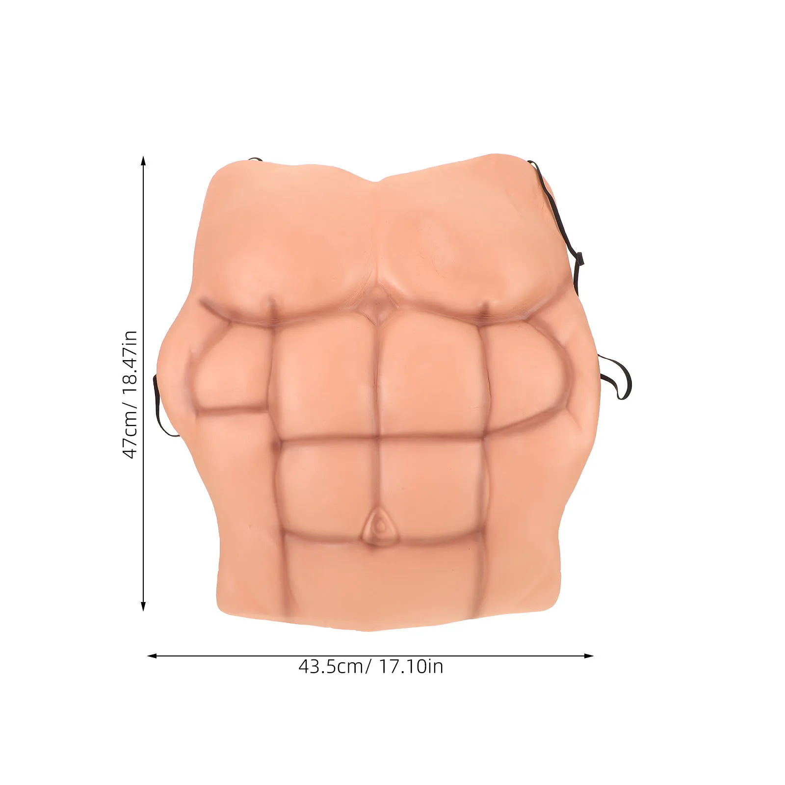 دعامة صدر عضلية وهمية واقعية للرجال خفيفة الوزن زي تنكري لحفلة الهالوين فستان تنكرية مهرجان اصطناعي