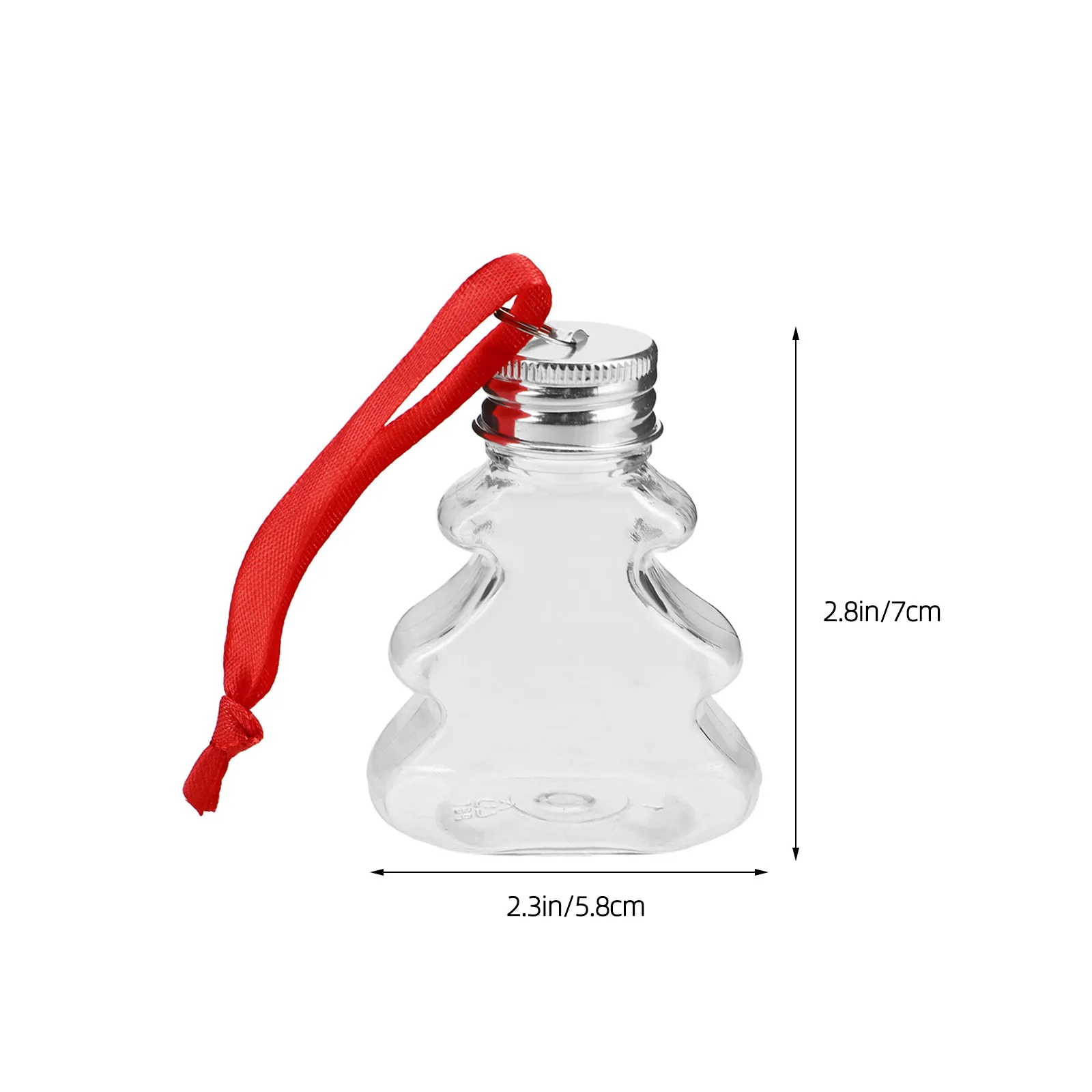 12Pcs 50Ml Pet Plastic Christmas Drink Balls Clear Shatterproof Fillable Ornament Bulbs with Aluminum Cap for Holiday Decor