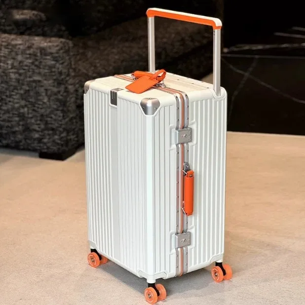 Aluminium frame, brede stuurrolbagage met kleurrijke, stille spinnerwielen en TSA-slot, trolleykoffer met grote capaciteit