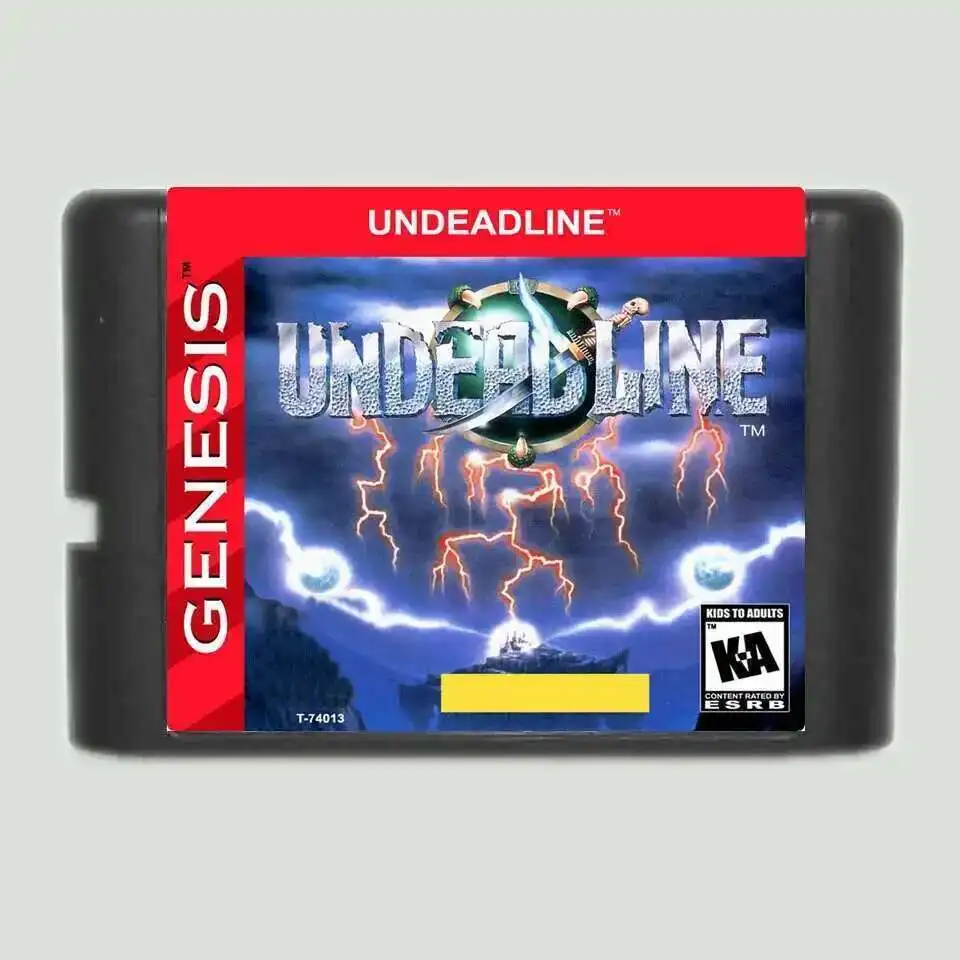 MD Game Card para Sega Mega Drive, Undead Line, 16Bit, MD, Genesis