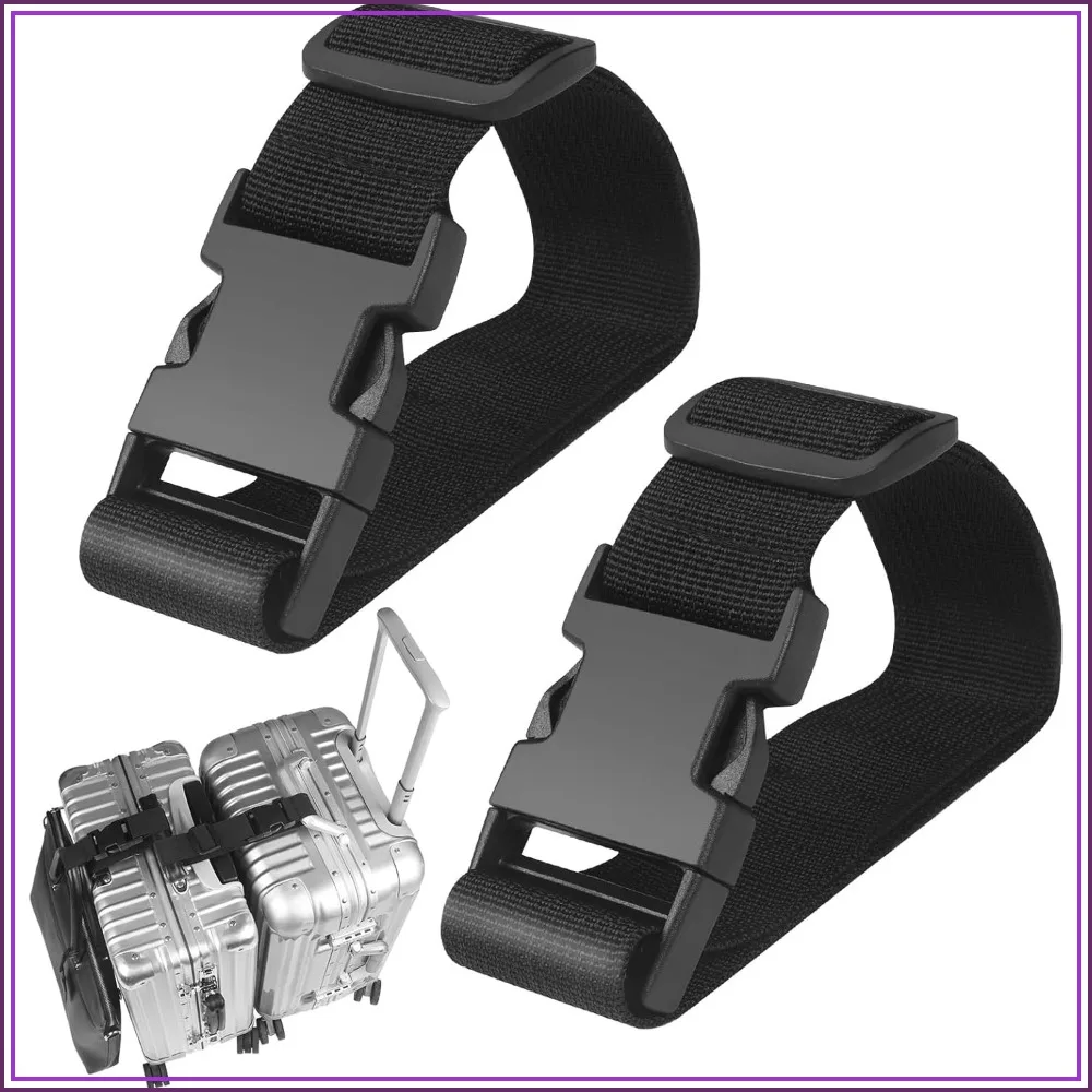 

2 Pack 22in Luggage Straps for Suitcase, Adjustable Travel Attachment to Connect Two Bags