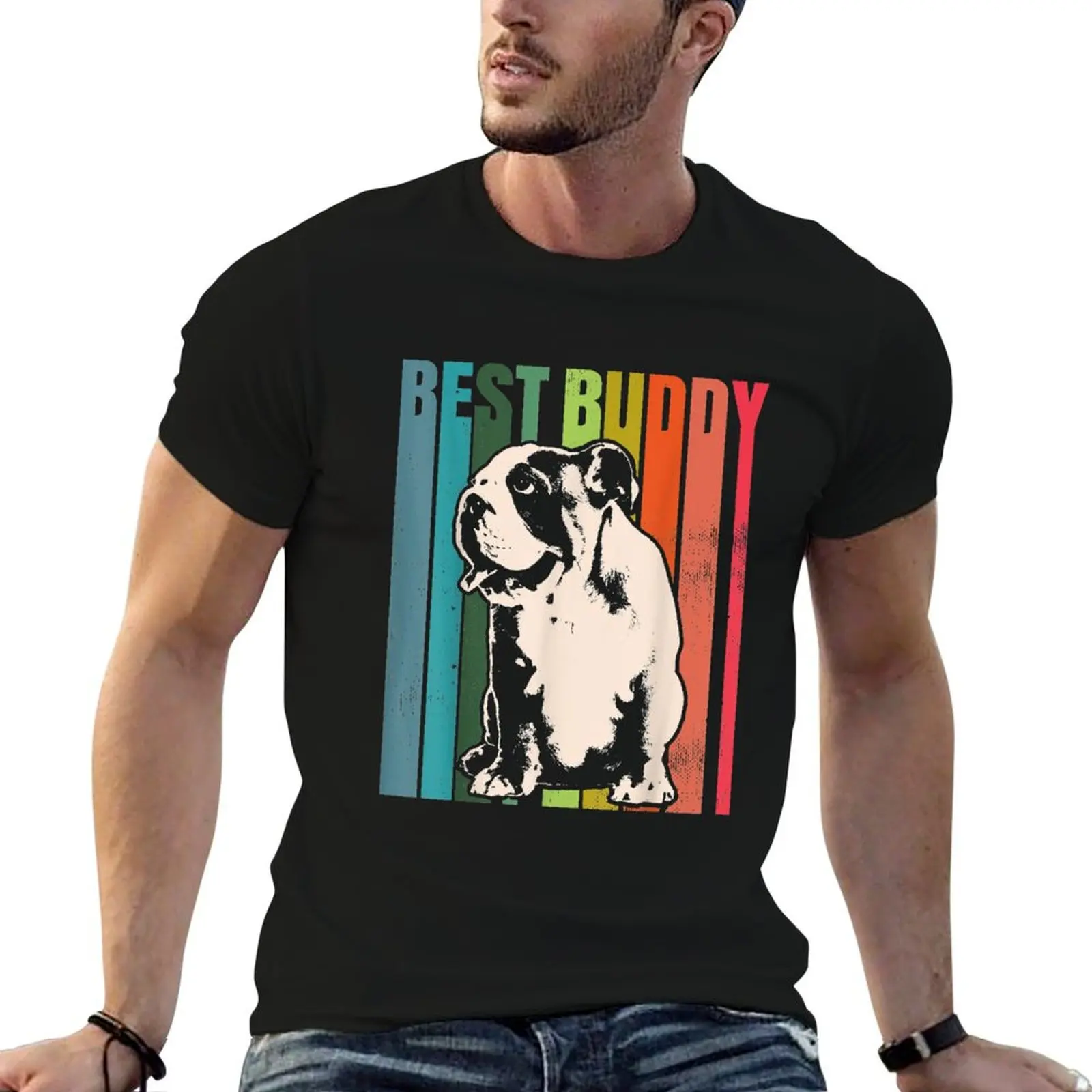 

Vintage English Bulldog T-Shirt Men Women Kids Gift T-Shirt t shirts cotton 100% t shirt men 100% cotton luxury brand T-Shirt