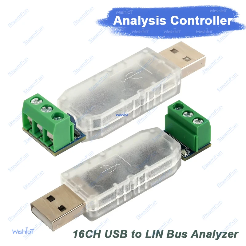 16CH USB to LIN Bus Analyzer LIN Debugger Interface Real-Time Data Monitoring Automotive Diagnostic Tool for ECUs