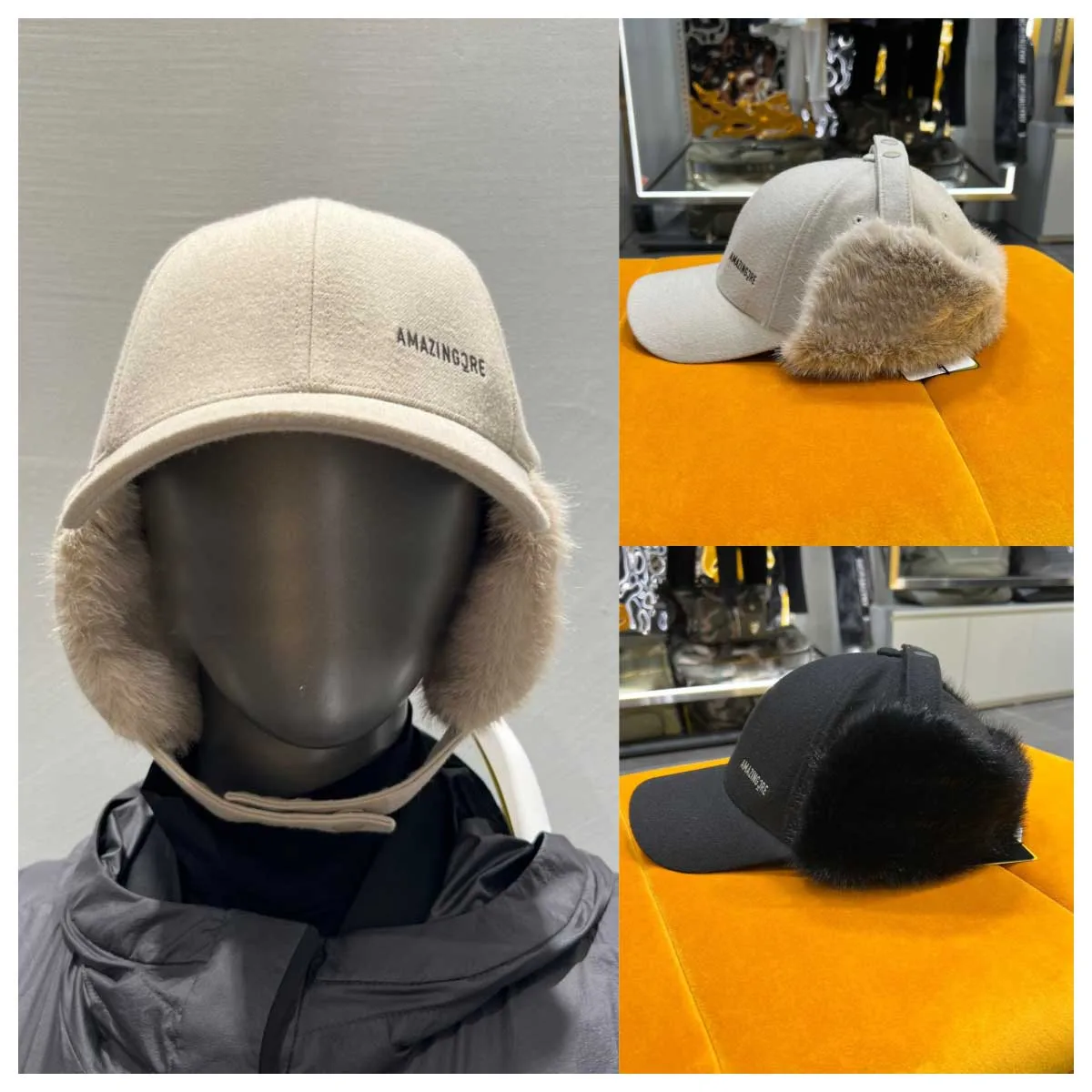 

Women's Thermal Golf Beanie, Windproof Plush Hat with Ear Covers, All-Weather Outdoor Sports Cap
