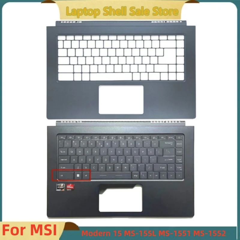 Baru asli untuk MSI MS-155L A5M-033CN Modern 15 MS-1551 1552 A5M penutup atas casing biru tua