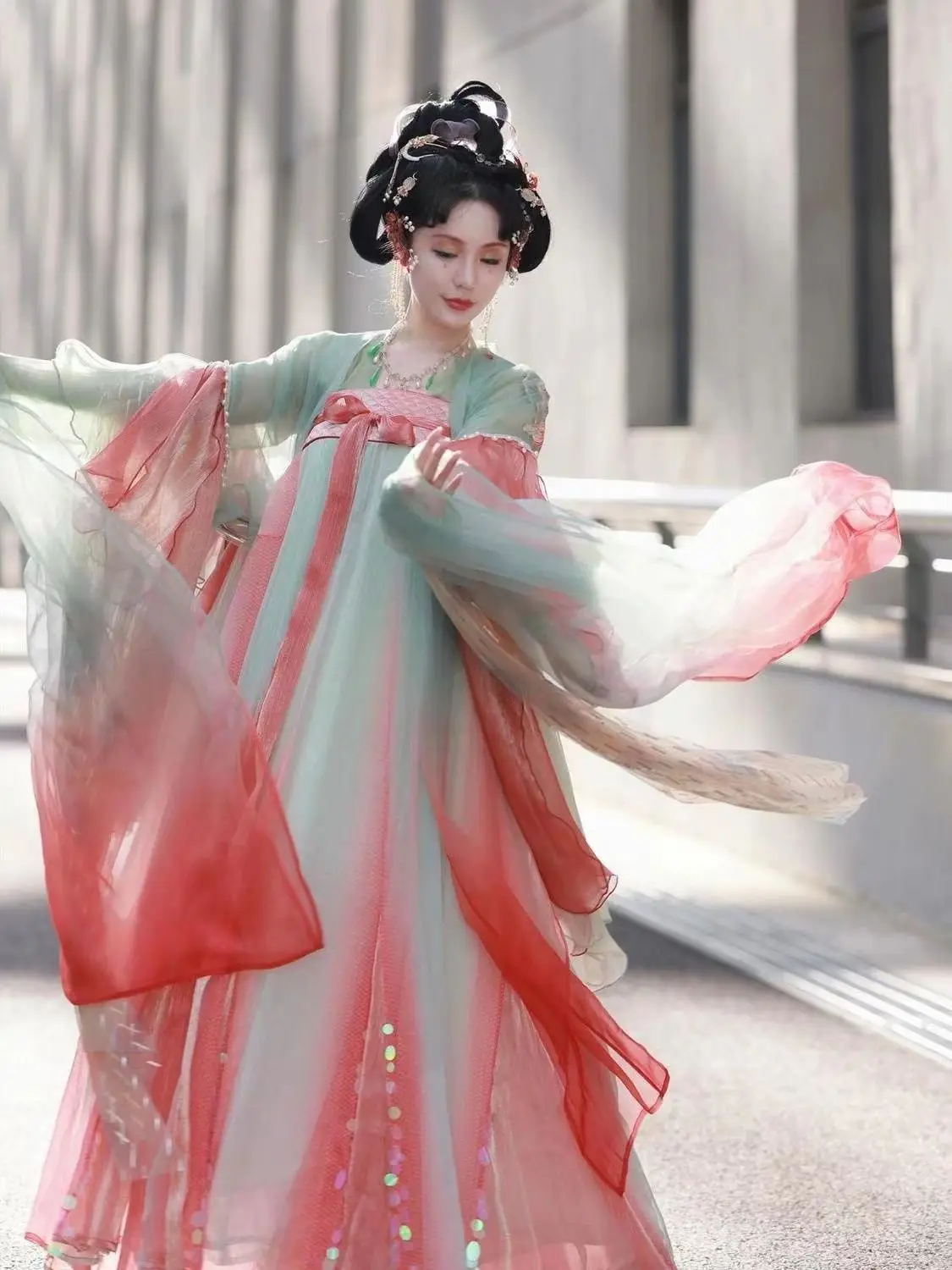 2026 Chinese Style Hanfu Traditional Costume Princess Ru Skirt Female Chest Length Embroidered Large Sleeve Shirt - view 3