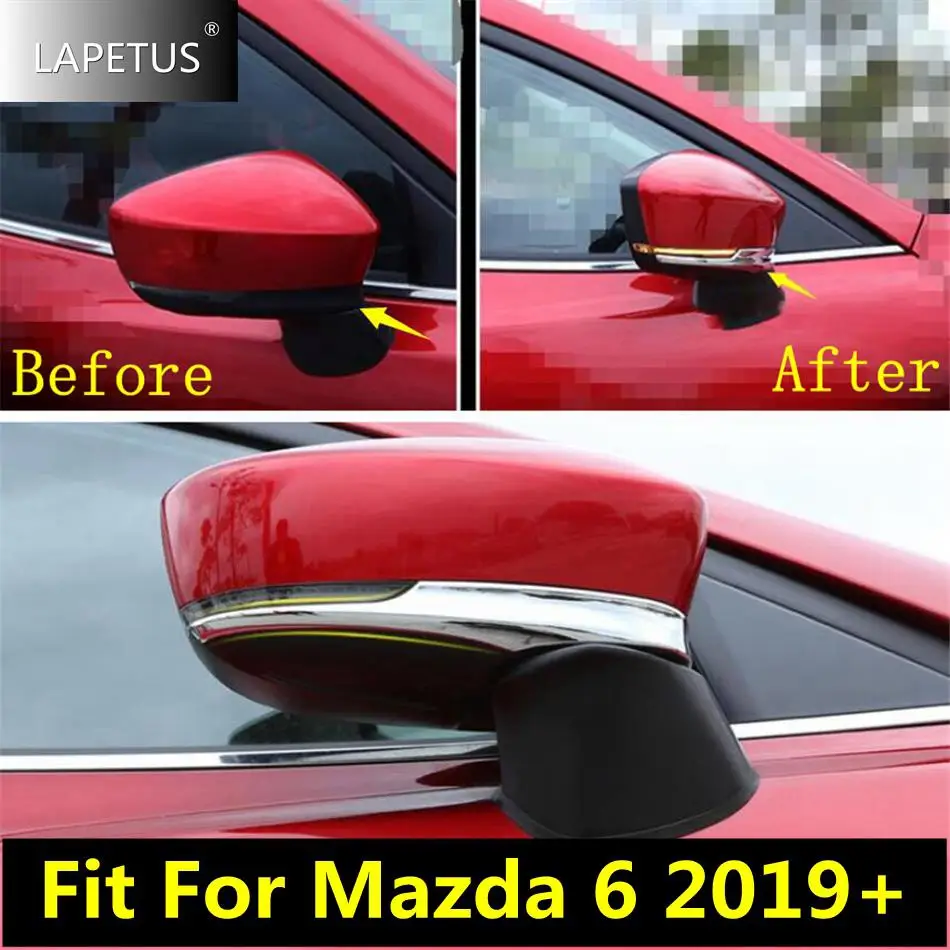 

Car Accessories Rearview Mirror Strip / Rear Window Louver Shutter Side Vent / Front Foglight Cover Trim For Mazda 6 2019 - 2021