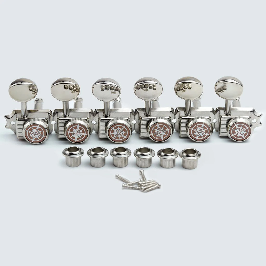 GUYKER, afinadores de cuerdas de bloqueo de níquel/cromo Vintage, cabezales de máquina de guitarra eléctrica, afinadores para clavijas de afinación de guitarra ST TL