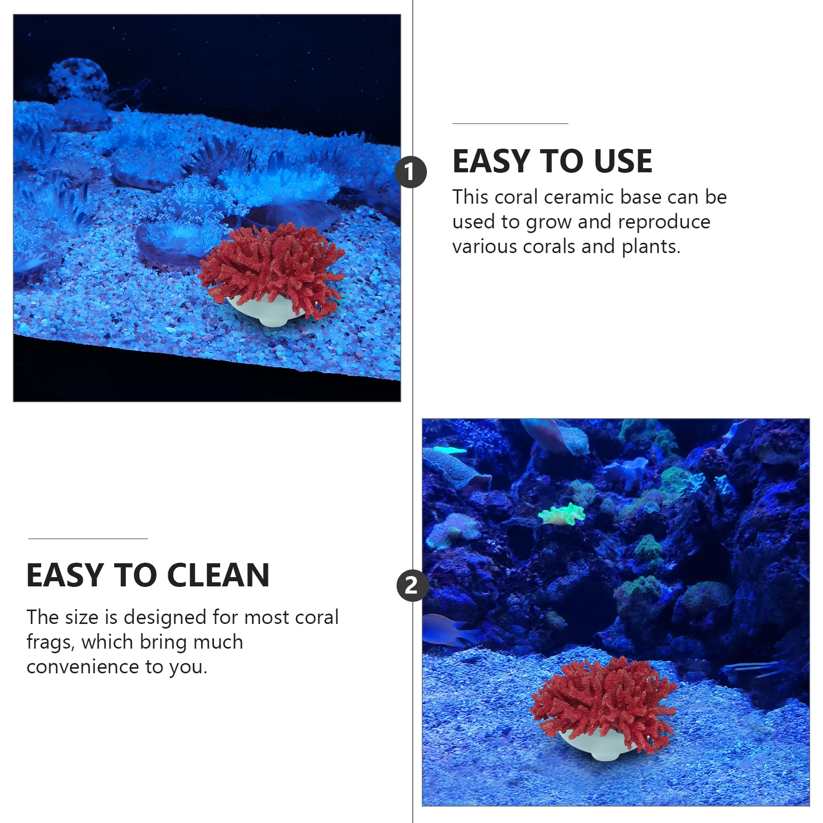 

10Pcs Ceramic Coral Plugs Base Perfect Size Aquarium Coral Holding Rack Aquarium Accessory Fish Tank Supplies