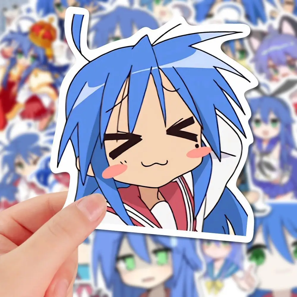 50PCS Izumi Konata Lucky Star Stickers Kawaii Meisjes Cartoon Sticker Laptop Notebook Koffer Fiets Decoratieve Sticker Gift