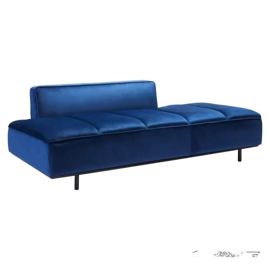 Living room decoration store light luxury hotel clothing American Klein blue sofa neoclassical concubine sofa homestay stool sma