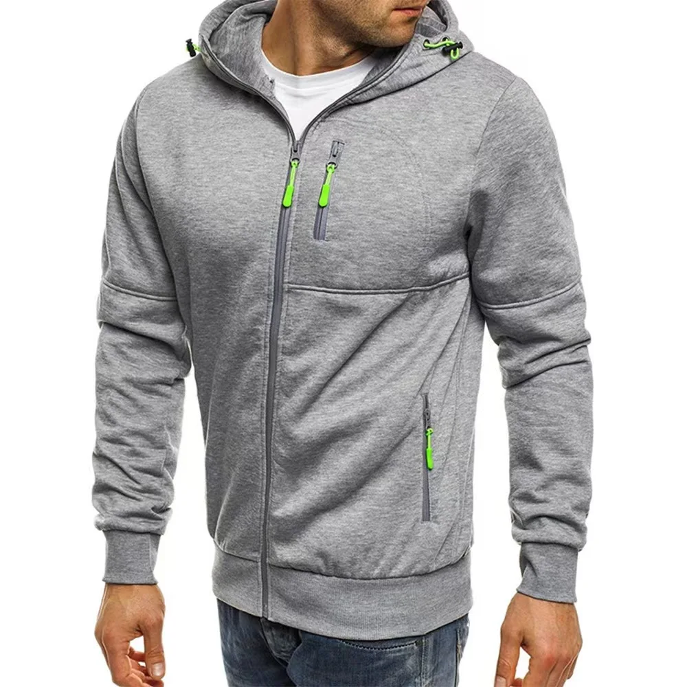 

2024 New Men's Hooded Jackets Coats Zipper Fashion Brand Hoodies Mens Outerwear Casual Hoodies Sweatshirts Male