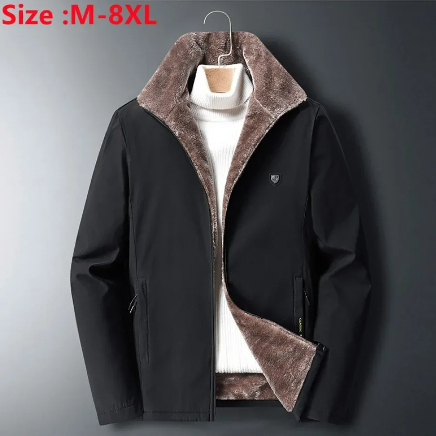 

2024 Men's Fleece Cotton Jacket Autumn Winter Business Thermal Warm Coats Jacket Men Classic Jackets for Men Windproof Parkas