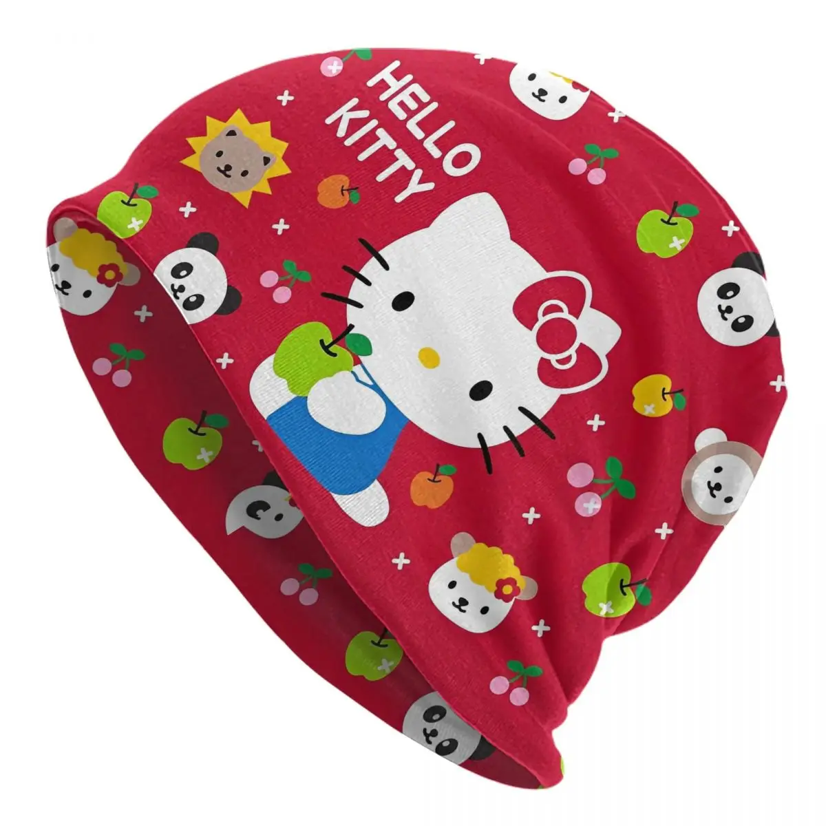 

Шапки с капюшоном «Hello Kitty», готические уличные шапочки с черепами, кавайная шапка с героями мультфильмов для мужчин и женщин, летние шапки двойного назначения