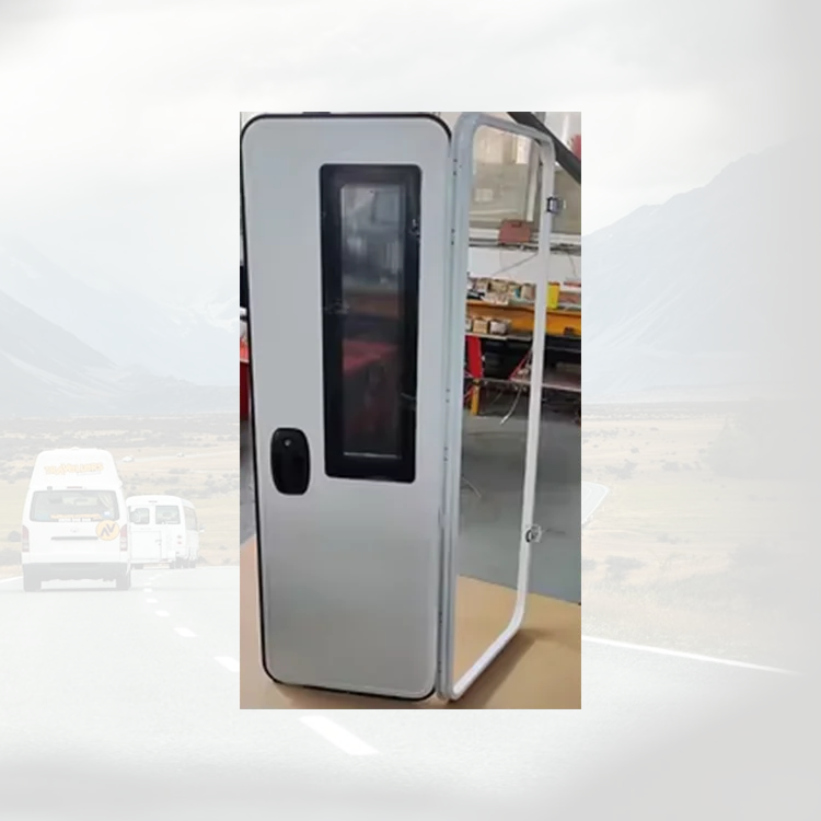 2025 European Style Right Hinged RV Entry Door with Door Stopper Caravan Camper Door