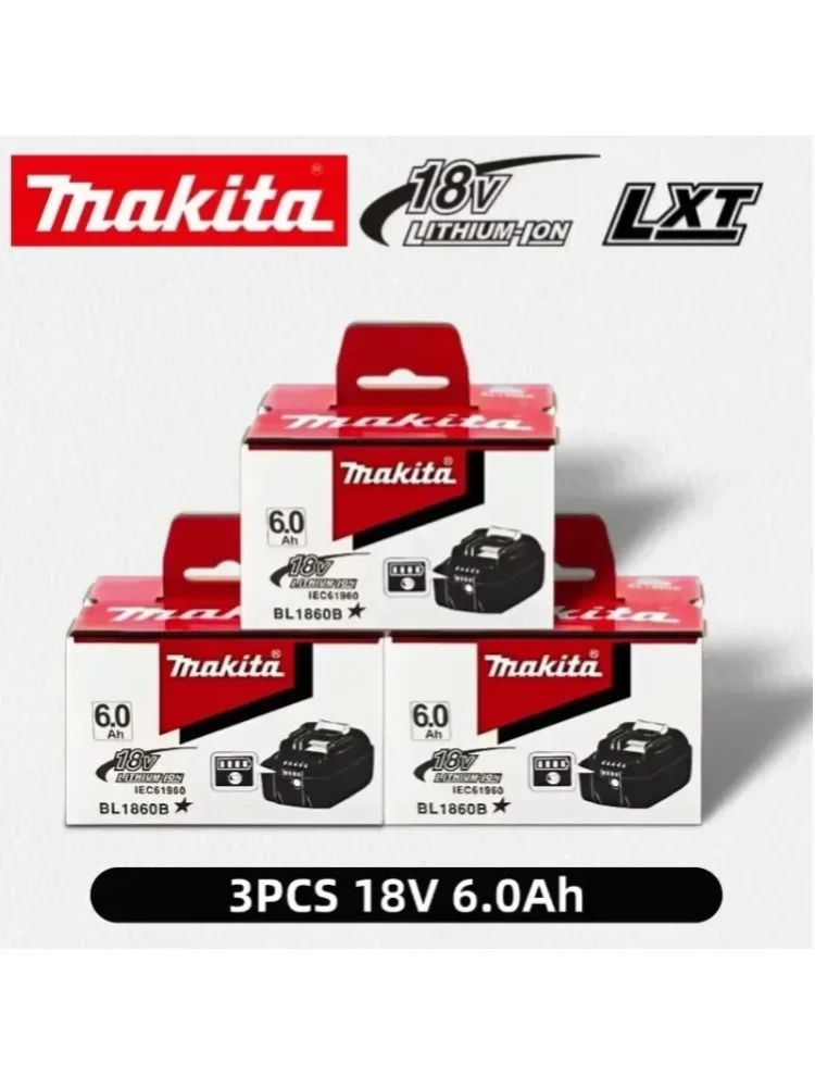 Original 6AH Makita BL1860 18V Akku für Elektrowerkzeuge, Li-Ion Ersatz für LXT BL1850 BL1840 für 18V Schraubendreher mit BMS 18V
