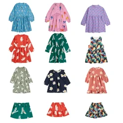pre-sale(ship August) 2024 BC Summer Cherry Skirts Girl Embroidery Dress Kid Boutique Clothes Beach Vacation Dress Girls Party