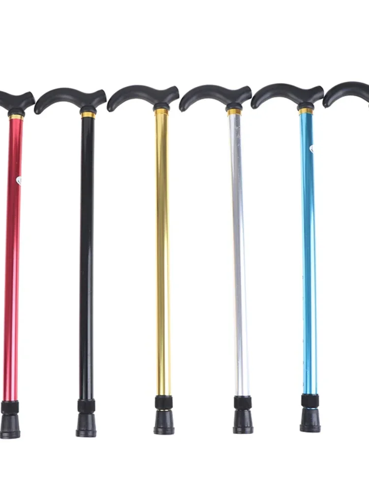 Adjustable Walking Stick Cane 2 Section Stable Anti-Skid Anti Shock Crutch for Old Man Hiking