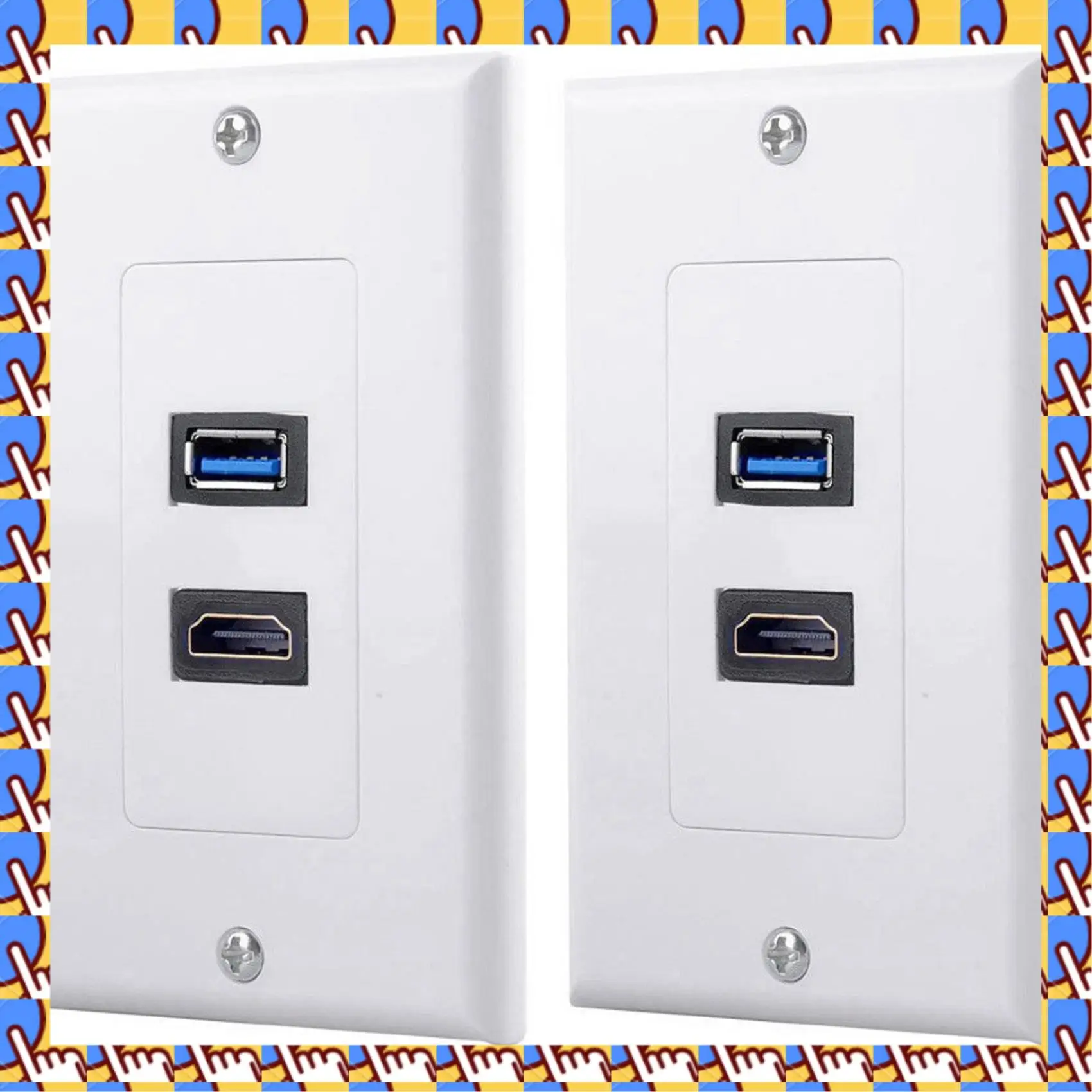 

A79I 2X 2Port +USB 3.0 Женская настенная лицевая панель Удлинитель розетки белого цвета