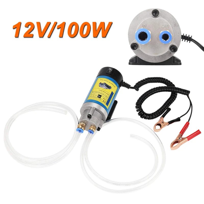 

100W 12V Change Pump 1-4L/min Electric Oil Transfer Extractor Fluid Diesel Pump Siphon Car Motorbike