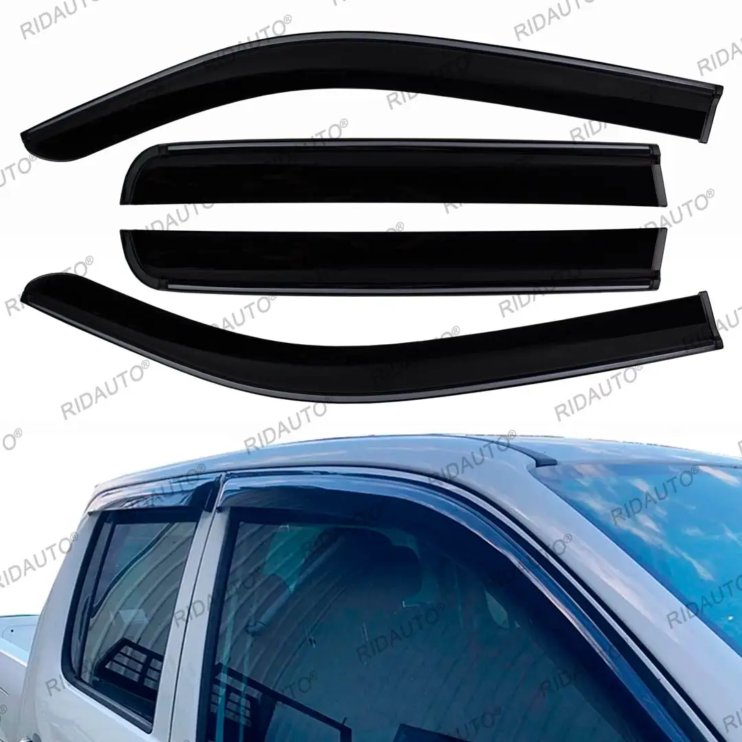 Visera de puerta lateral, deflectores de visera de ventana, protector contra la lluvia para AMAROK VW 2013-2022, cubierta solar, puerta externa, accesorios para coche y camión