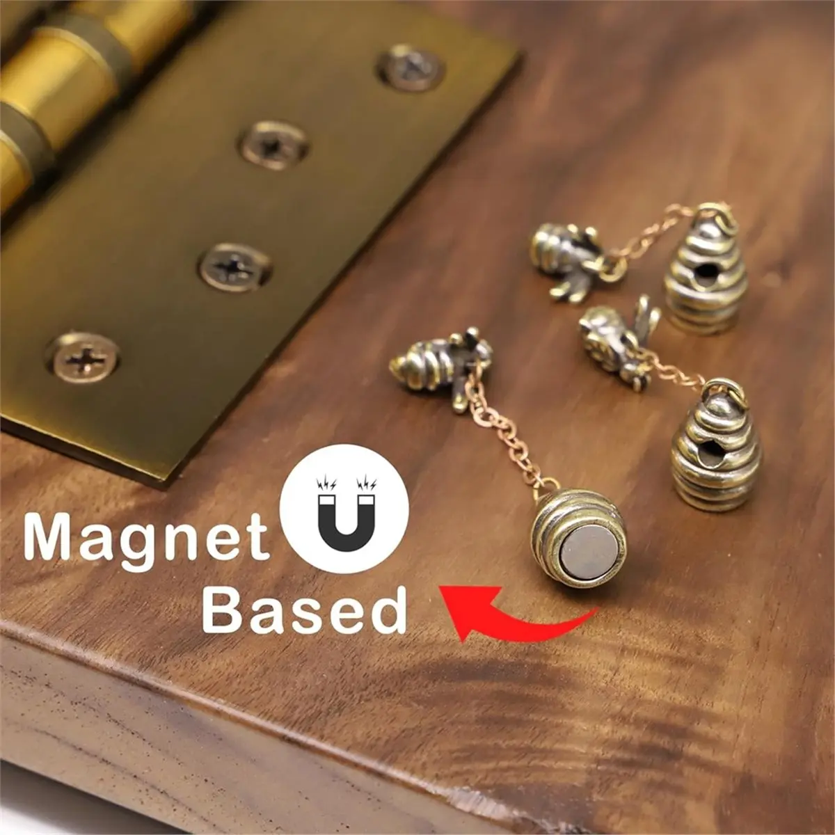 

Набор из 3 штук: Декоративные подвесные шарнирные фигурки-пчелы для ульев, миниатюрные магнитные фигурки для украшения дверей, причудливый декор для дома