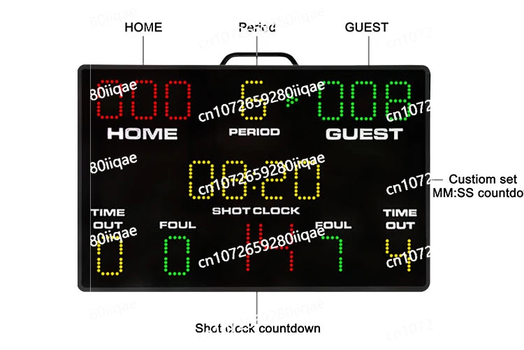 

Beads Portable Basketball Scoreboard CP43 Competitional Games Ultra Brightness Lamp