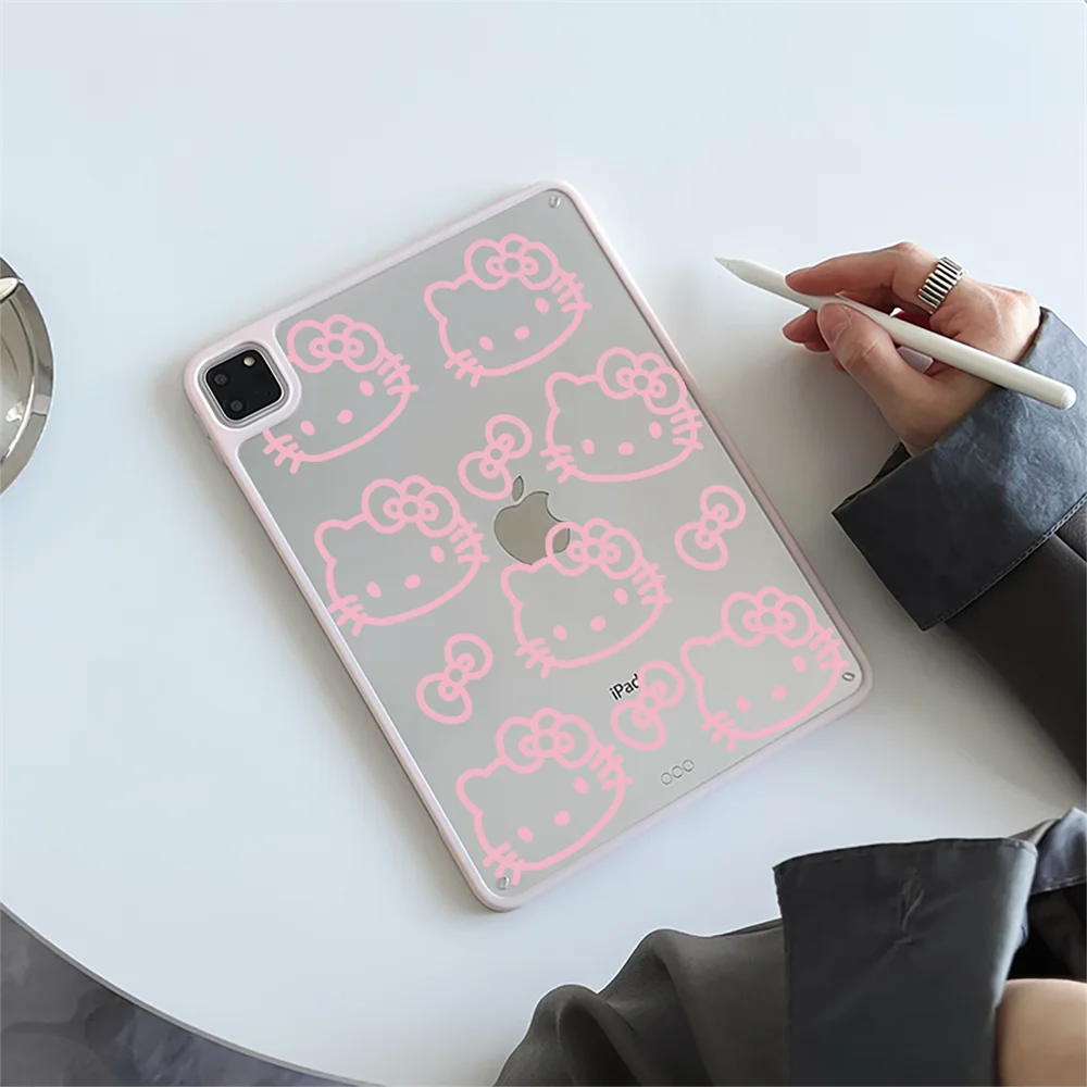 

Hello Kitty Case For ipad 11th 2025 10th A16 10.9 Pro11 2024 Air 5 4 3 9/8/7th 10.2/10.5 9.7 Mini6/7 8.3 Tablet Acrylic Case