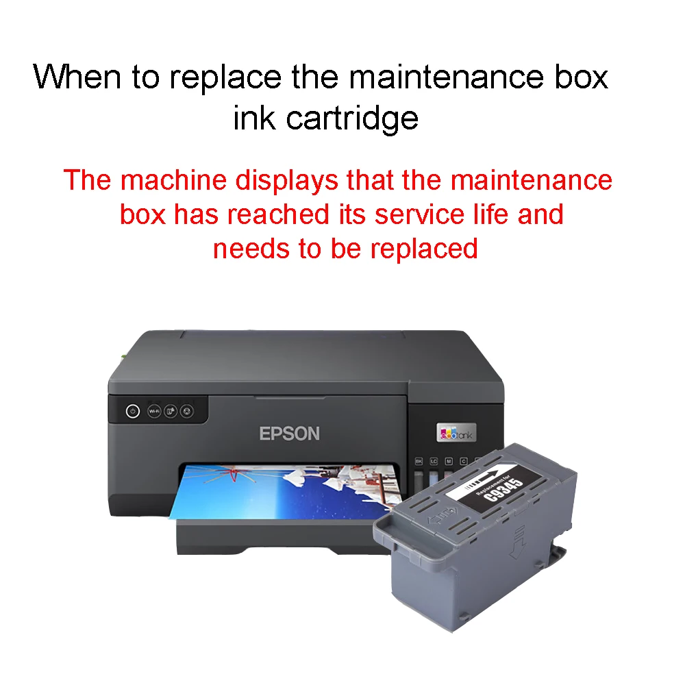 C9345 Wartungsbox mit Chip für Epson L15150 L15180 L15160 L6550 L6570 L6580 WorkForce 7820 WF-7840 L6558 ET-5800 ST-C8000