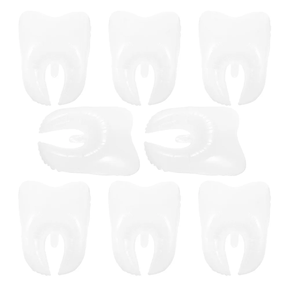 

8Pcs White Tooth Party Balloons Large Foil Balloons Teeth Shower Birthday Graduation Party Decoration Teeth Balloon