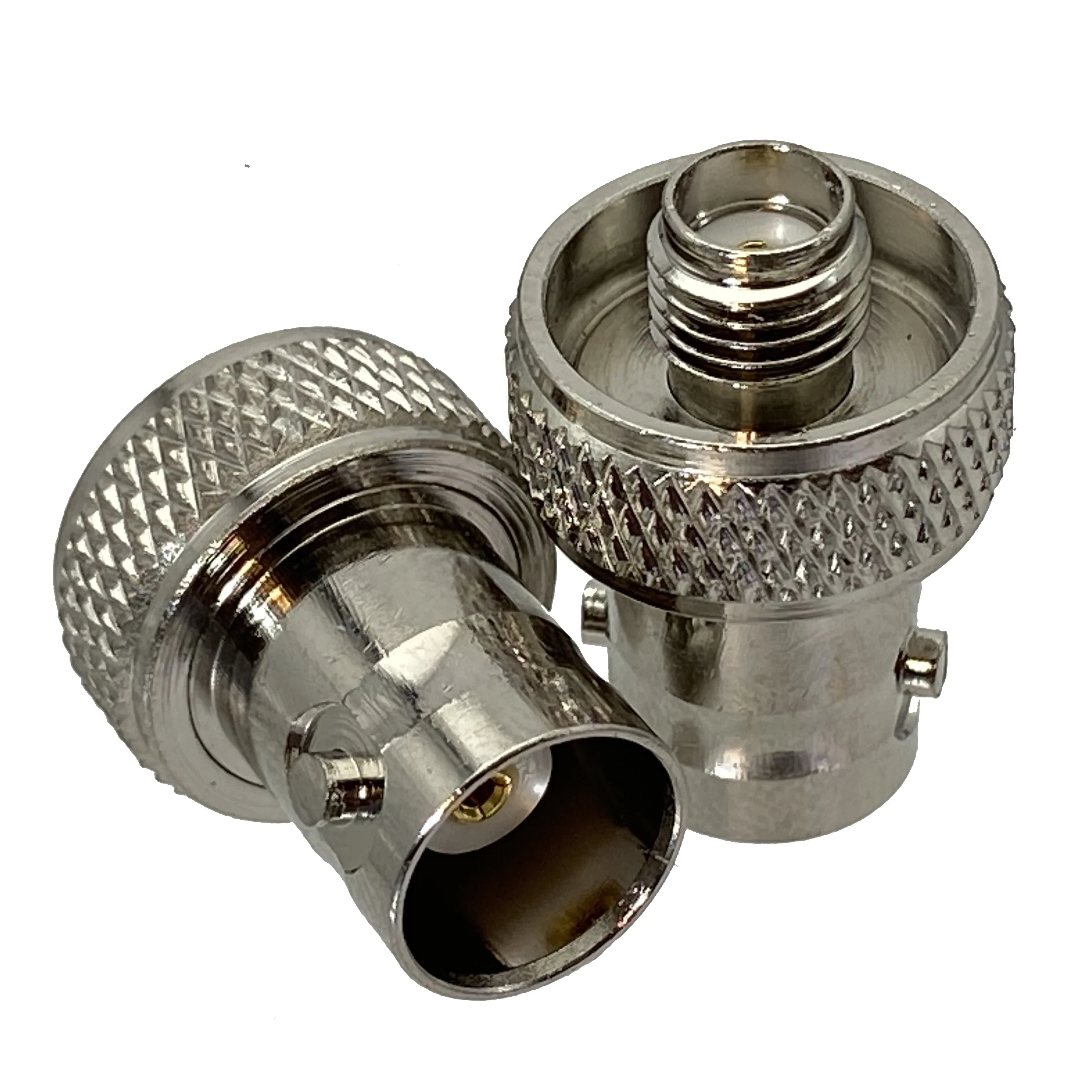 1Pcs Adapter BNC Female Jack To SMA Female Jack Nickel Plated Straight RF COAXIAL Connector Wire Terminals