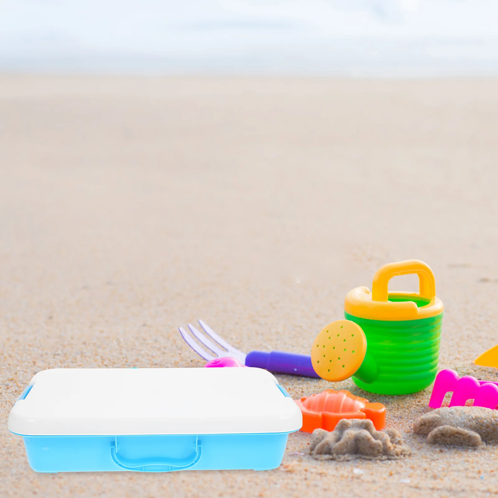 Sand Table Storage Box Outdoor Tray With Toys Portable Sandbox Ice Cream Handheld