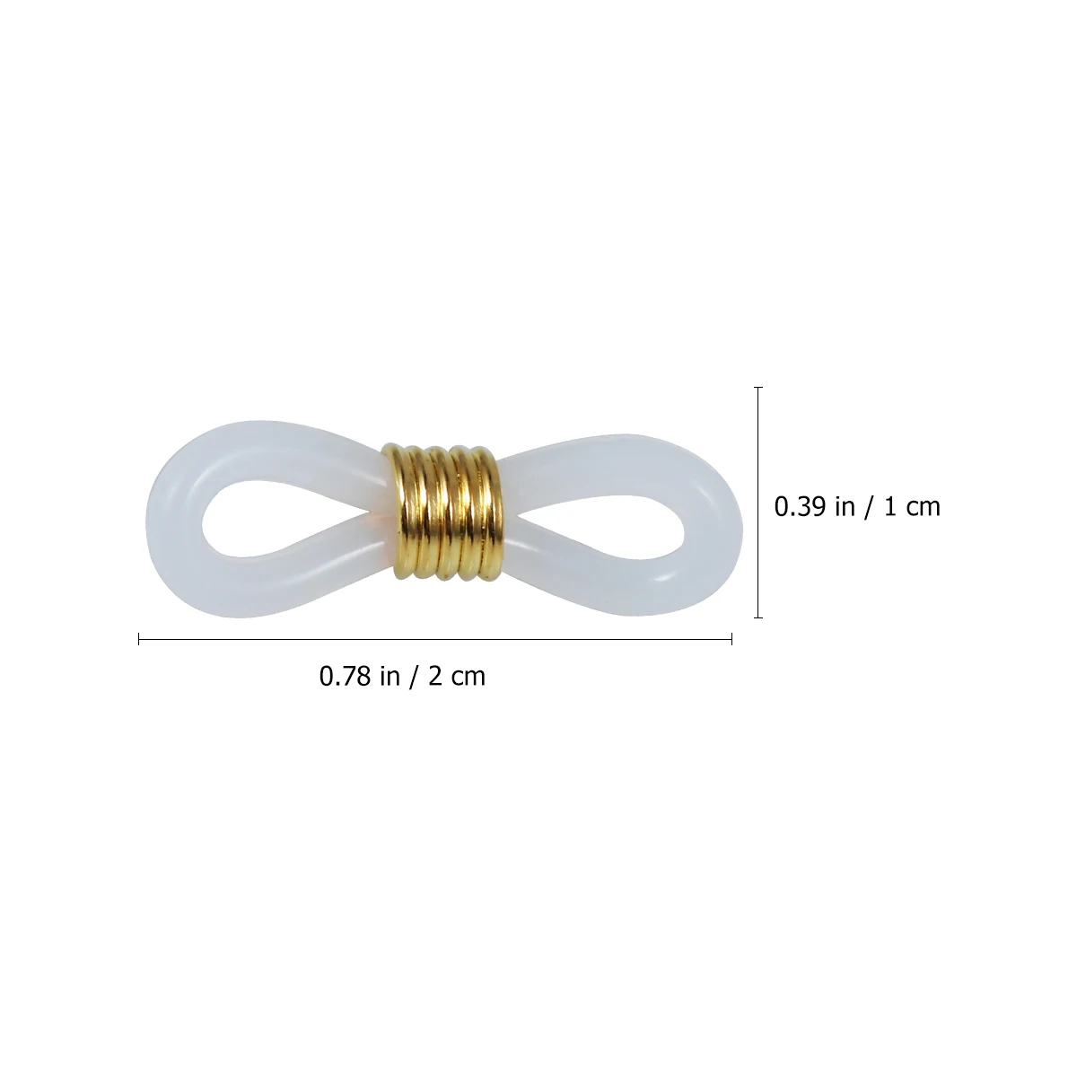 

100pcs Eyeglasses Chain Silicone Ring Cord Tieing Spectacle Ends Rope Fittings Non Slip Durable Glasses Accessories Jewelry