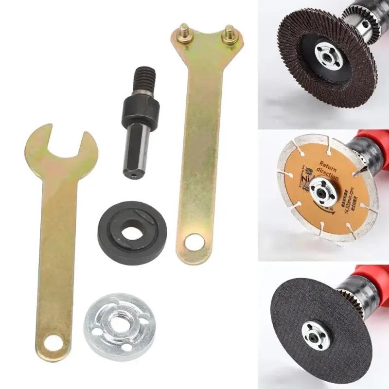 10mm Electric Drill To Angle Grinder Converter Connecting Rod Adapter Set Grinding Cutting Disc Power Tool Accessory