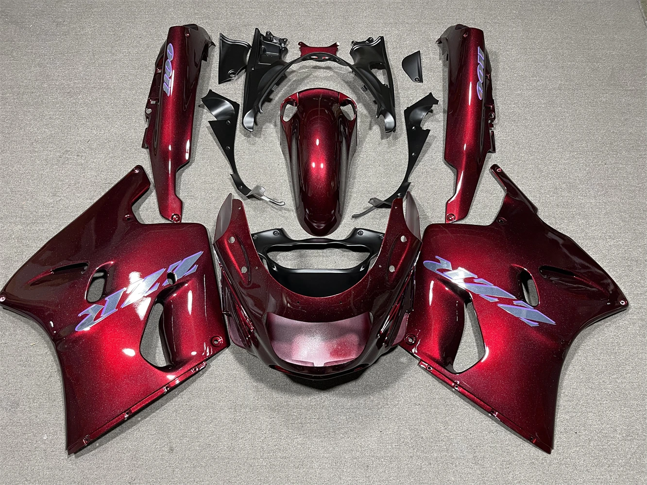 Motorradverkleidungen für ZX11 ZZR 1100 1990 1991 1992 1993 1994 1995 1996 1997 1998 1999 2000 2001 rote ABS-Verkleidungen