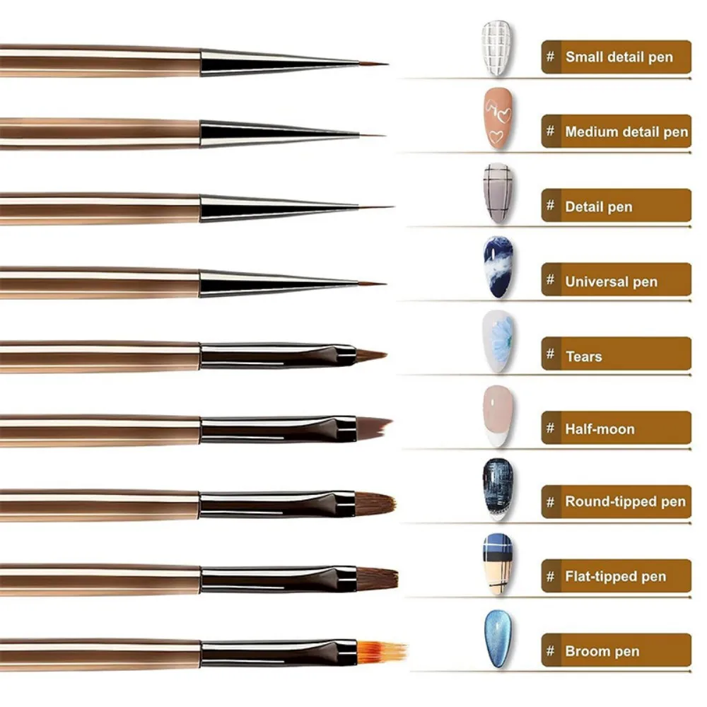 3D Nail art Pinsel Stift Maniküre Pinsel Nagel Liefert Zubehör Malerei Stift Professionelle Acryl Gel Nail art Werkzeuge Pinsel