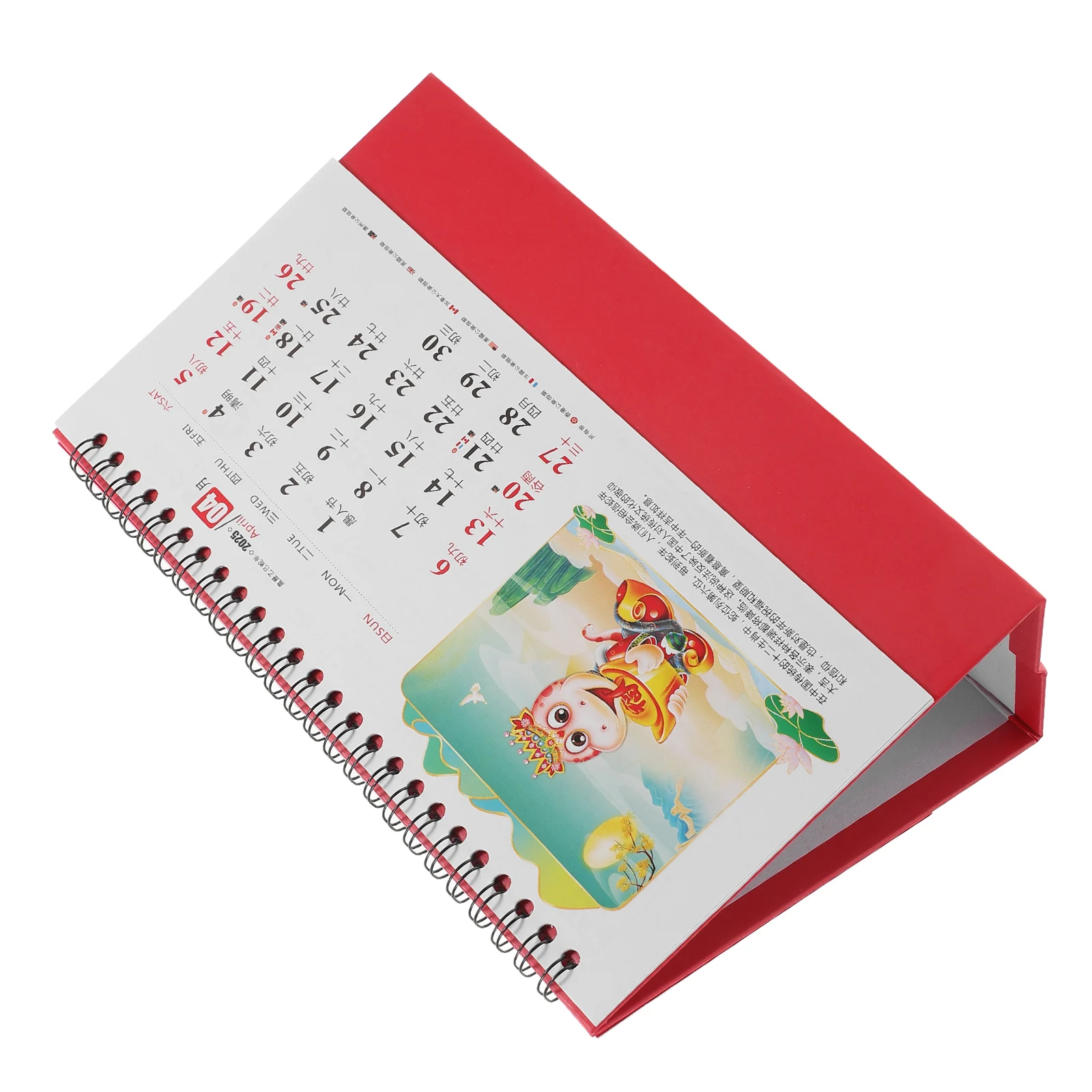 

2025 Desk Monthly Flip Chinese Themed Office Classroom Chinese Themed Monthly Calendar Planner New Year Accessory Coil