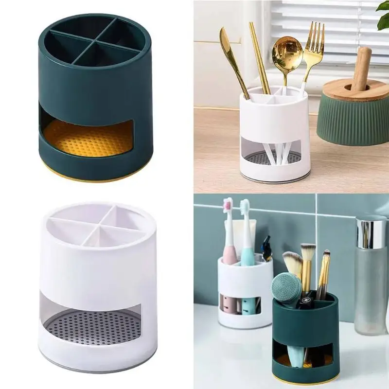 

[G]Electric Toothbrush Holder Plastic Storage Organizer Bathroom Toothpaste Holder Cup Box With Drain Holes Bathroom Accessories