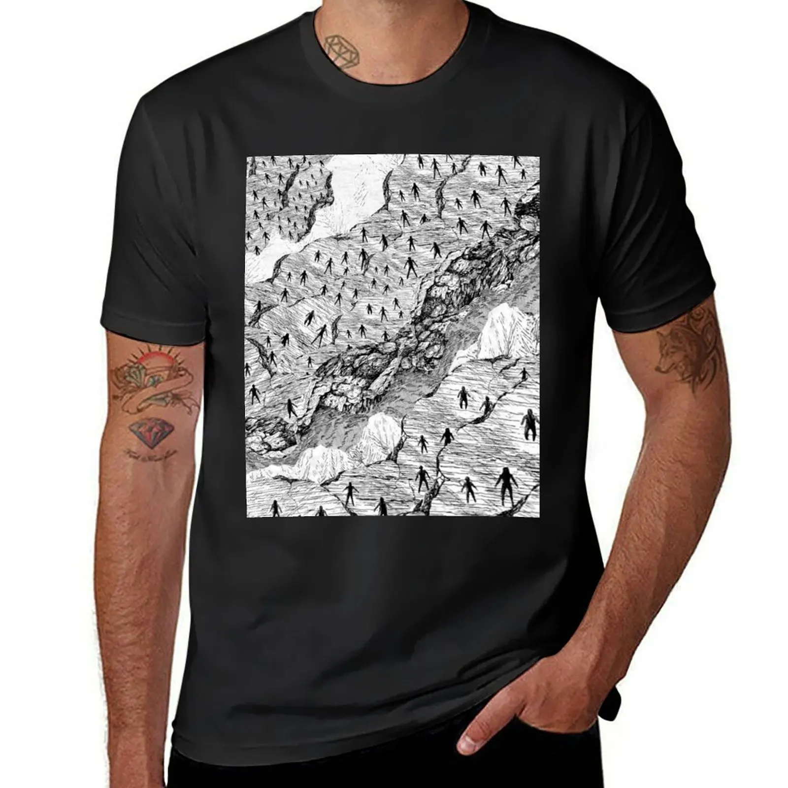 

The Enigma of Amigara Fault Collage T-Shirt Personalized t-shirt blue lock valentines boutique clothes mens plain t shirts