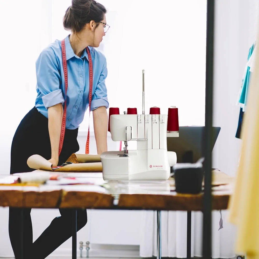 سيرجر مع طقم ملحقات |   آلة الأوفرلوك مع قدرة 2-3-4 للغرز، 1200 غرزة/دقيقة، تغذية تفاضلية