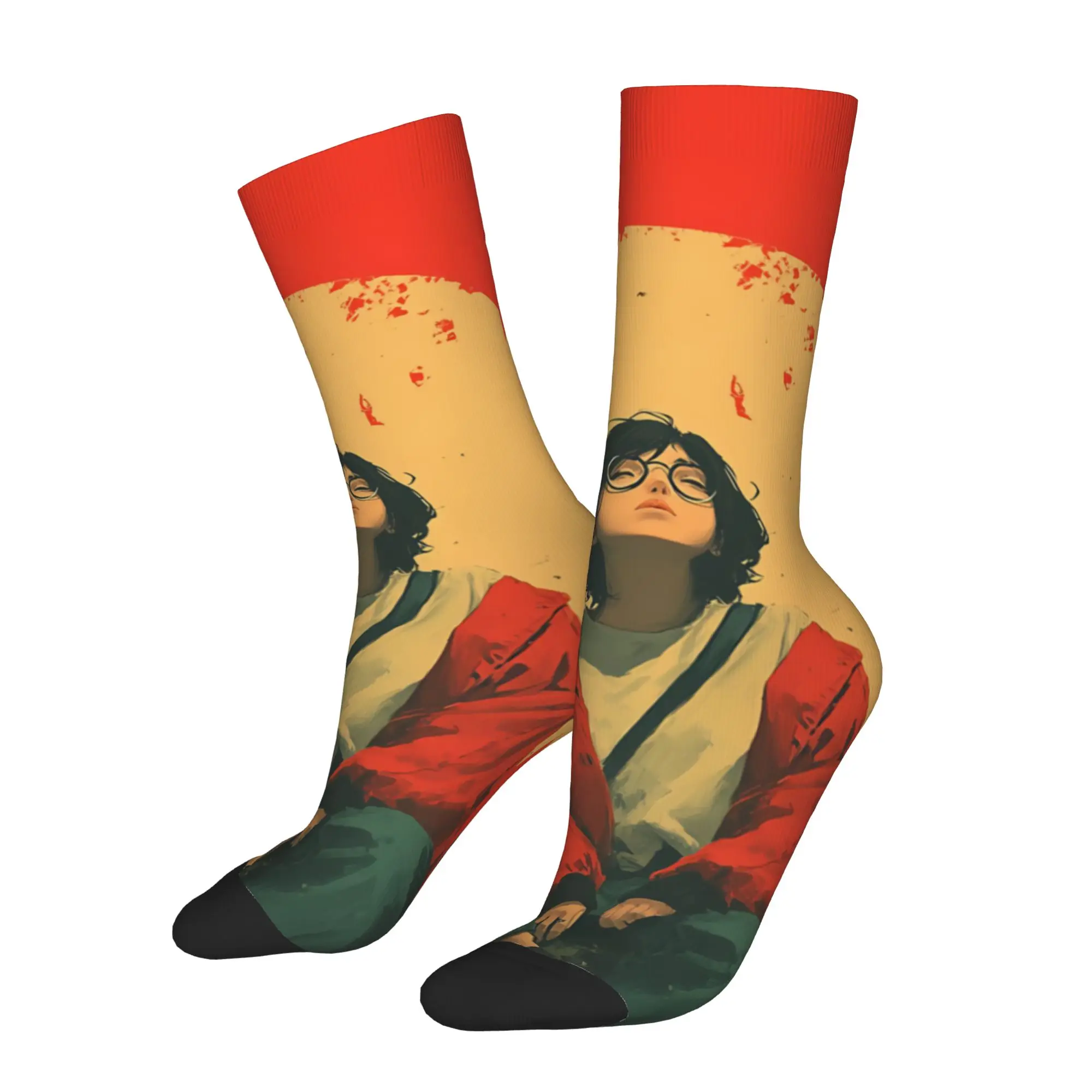 

sports socks customized items Cool anime character Vintage Harajuku Hip Hop Novelty Pattern Sock