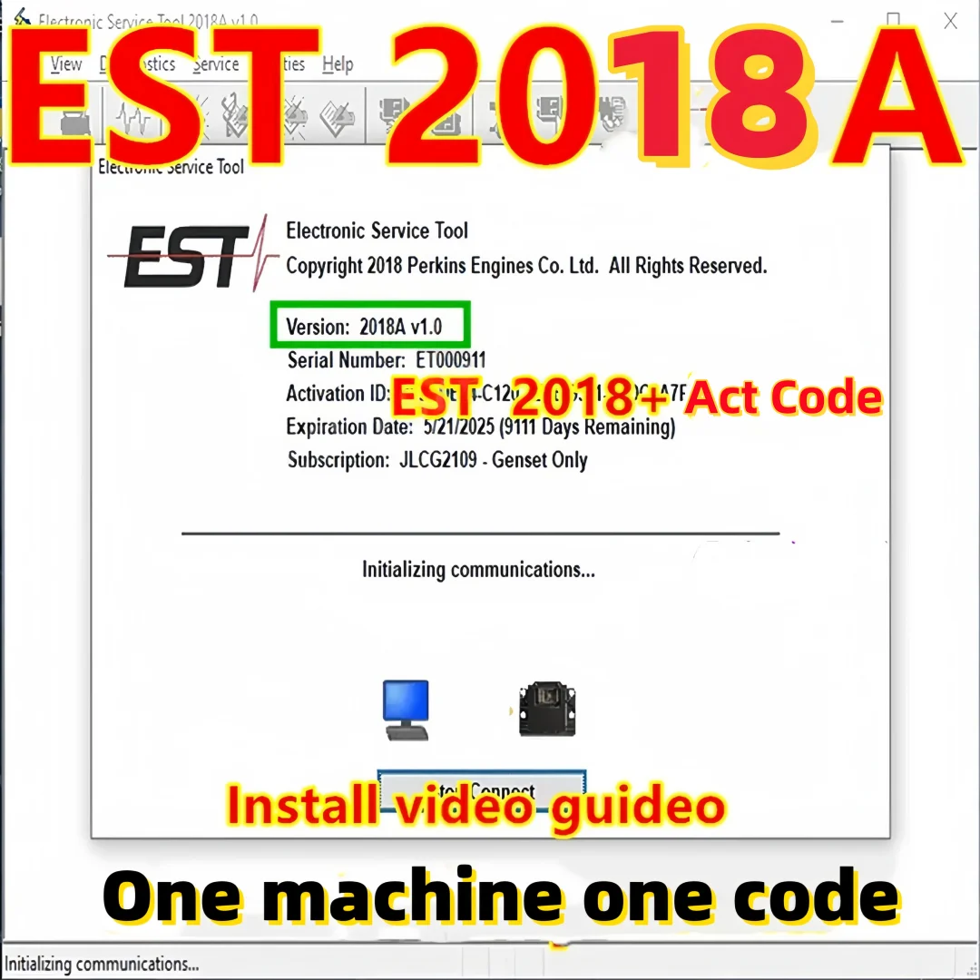 

EST Electronic Service Tool 2018A for Perkins EST, Diagnostic Software + Unlocked Keygen + Installation Video+Free installation