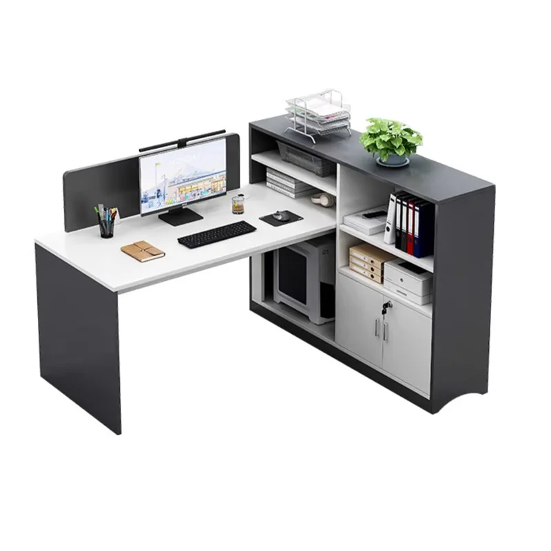 Staff Office Desk and Chair Combination Simple Modern Partition Space Card Seat Screen Work Space Financial