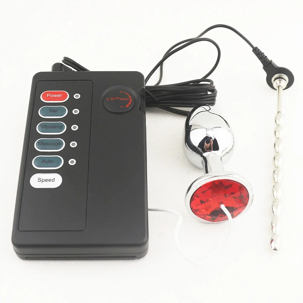 Electric Shock Anal Plug Urethral Sounding Penis Plugs For Men 18 Catheters Urethra Dilator Medical Sex Toys Male Masturbator 18